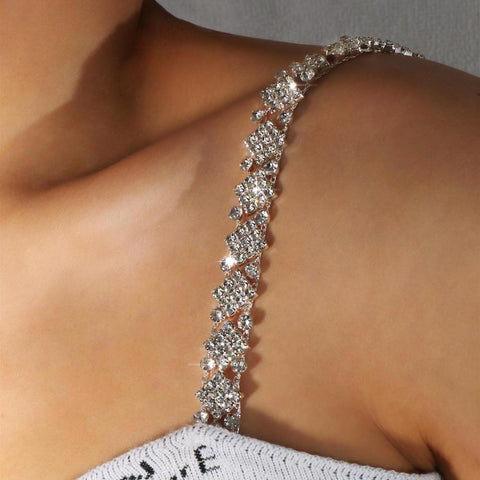 Crystal Shoulder Strap Bra Chain for Women Wedding Jewelry-JW01382-Veeddydropshipping