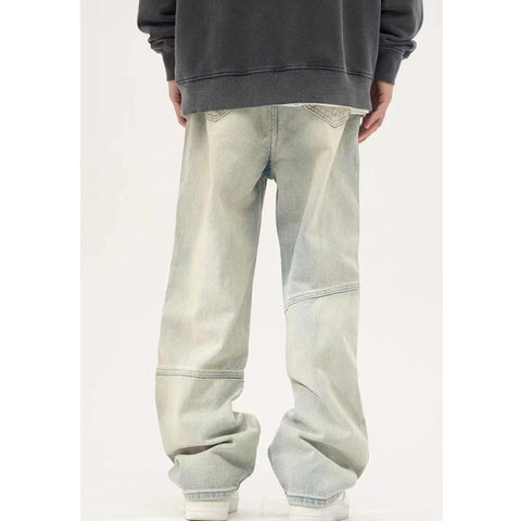 Baggy Blue Jeans Large Straight Cylinder Casual Pants High-MF00505-Veeddydropshipping
