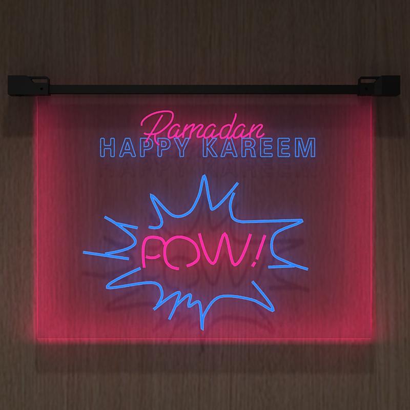 POW Slogan Dual Color LED Neon Sign Bar Sign Creative Room Decoration-CE00585-Veeddydropshipping