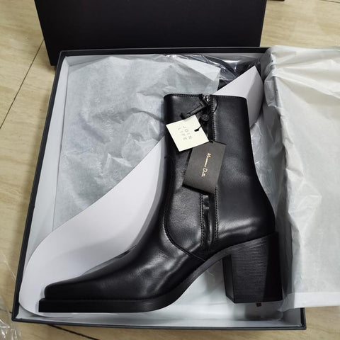 Boots Pointed Toe High Heels Women Boots Zipper Ankle-BS00946-Veeddydropshipping