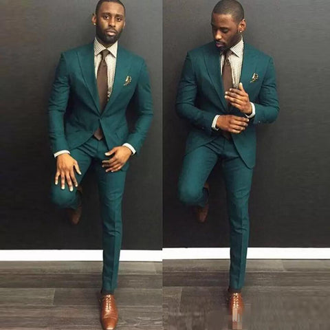 Casual Wedding Party Suits Groom Peak Lapel 2Piece-MF01252-Veeddydropshipping