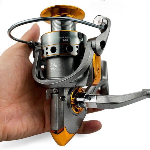 High Quality 13BB Saltwater Spinng Fishing Reel Carp Max Drag 10kg Reel Fishing 5.2:1 High -OS00412-Veeddydropshipping