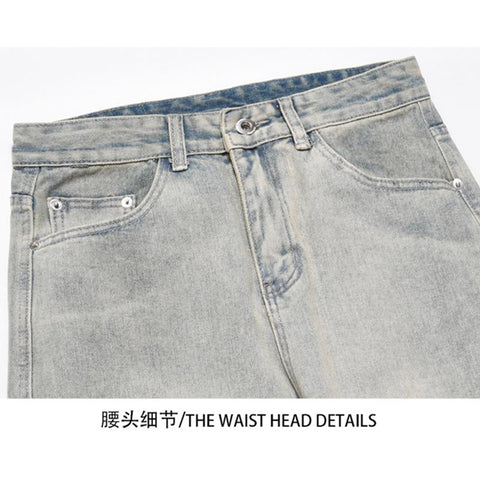 Baggy Blue Jeans Large Straight Cylinder Casual Pants High-MF00505-Veeddydropshipping