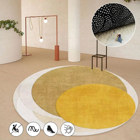 Modern Light Round Carpet Lounge Bedroom Mat-HA00551-Veeddydropshipping