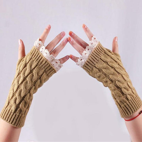 1 Pair Warmer Winter Women Gloves Stylish Hand Gloves Girl Arm Crochet -OS01143-Veeddydropshipping