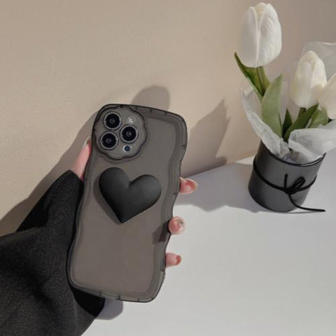 Cute Love Heart Phone Case Cover for iPhone 13 Pro Max 12 11 X XR 7/8 W/Strap-PA00140-Veeddydropshipping