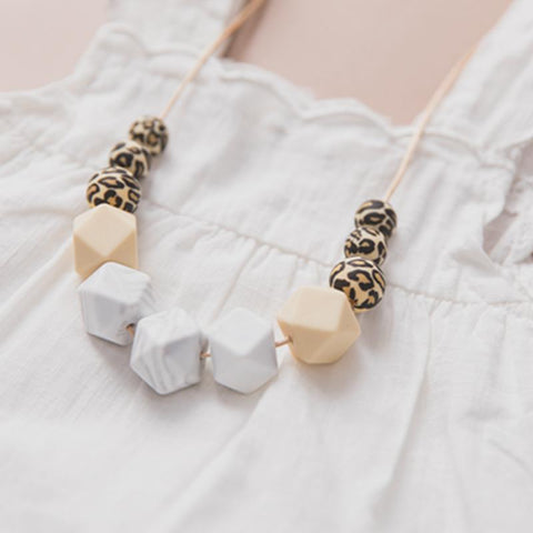 3 Colors Baby Silicone Teething Necklace With Wood PartHandmade-TB00806-Veeddydropshipping