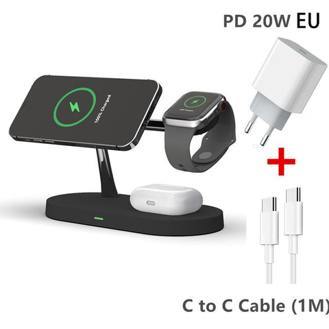 3 in 1 QI Wireless Charger For iPhone 14 13 12 Pro Max Magsafe Magnetic Fast Charging Station-PA01054-Veeddydropshipping