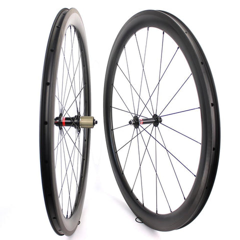 700C 30/35/38/40/45/50/55/60mm Depth Road Bike Carbon Wheel set Clincher Tubeless -OS01104-Veeddydropshipping