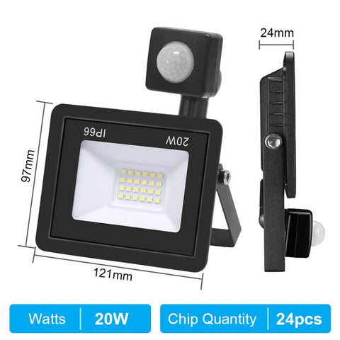 White LED Floodlight 220V 150W Motion Sensor Reflector Flood Light IP66-TI00863-Veeddydropshipping