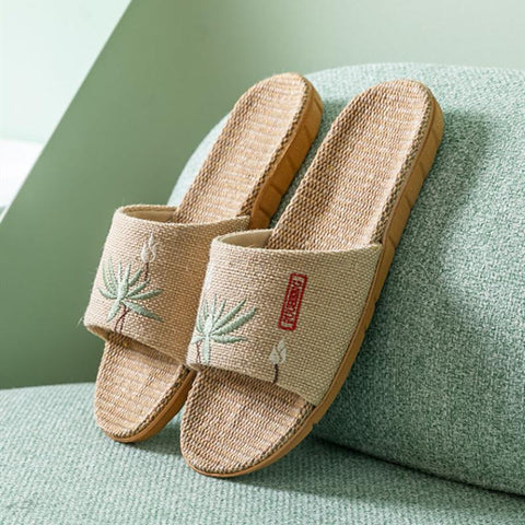 Slippers Summer Embroider Chinese Style Lover Home-BS01281-Veeddydropshipping