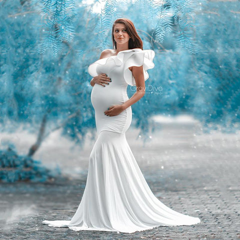 2020 Summer Maternity Photography Props Long Dress Baby Shower Long-TB00592-Veeddydropshipping