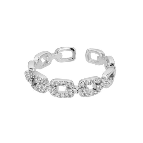 Stainless Steel Smooth Double Ball Beads Rings For Woman Open-JW01389-Veeddydropshipping