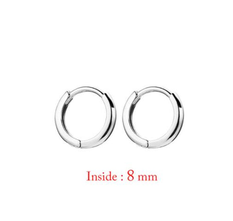 2PC Stainless Steel Little Huggies Hoop Earrings For Women -JW00265-Veeddydropshipping