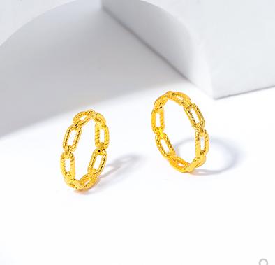 24k pure gold ringsreal  wedding  jewelry original  women rings-JW00116-Veeddydropshipping