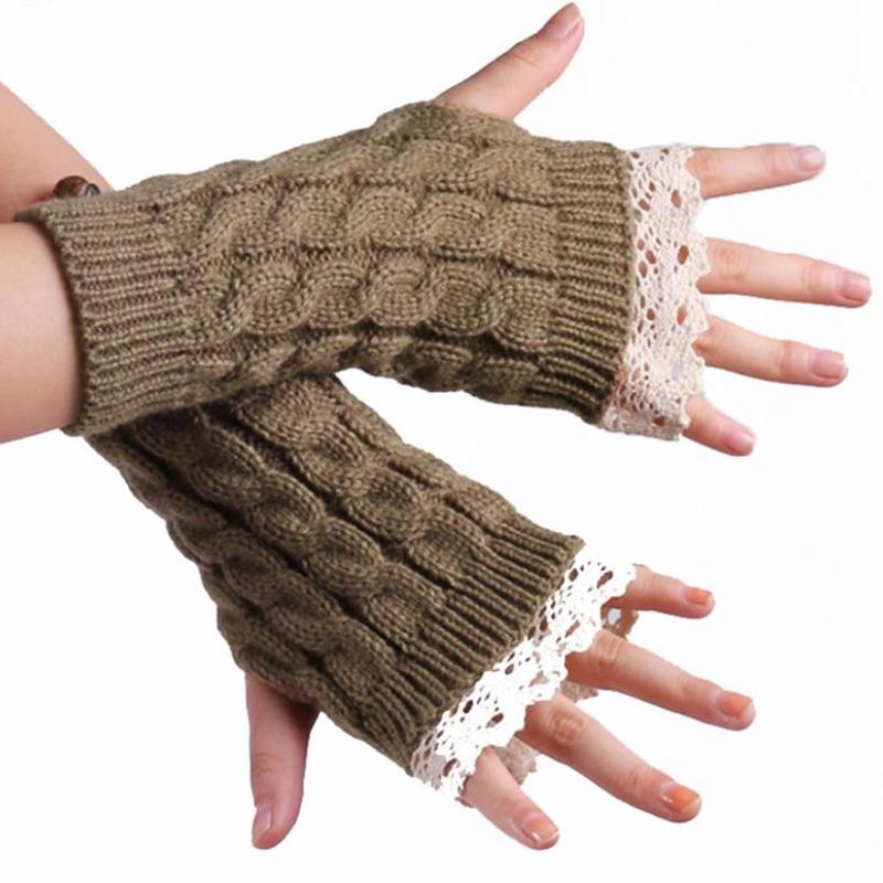 1 Pair Warmer Winter Women Gloves Stylish Hand Gloves Girl Arm Crochet -OS01143-Veeddydropshipping