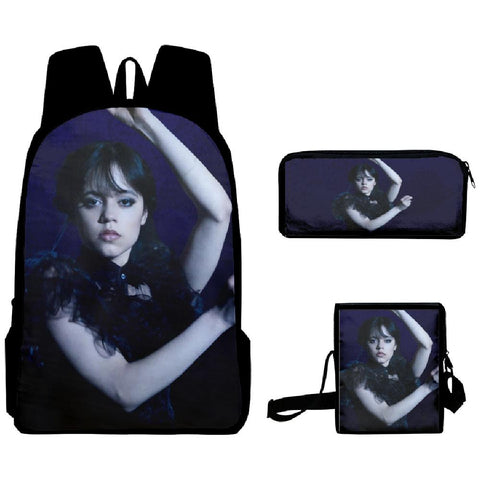 Print 3Pcs/Set School Bags Laptop Daypack Backpack Inclined-BS00283-Veeddydropshipping