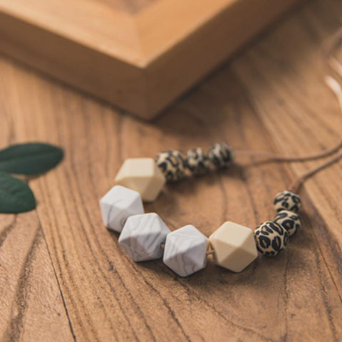 3 Colors Baby Silicone Teething Necklace With Wood PartHandmade-TB00806-Veeddydropshipping