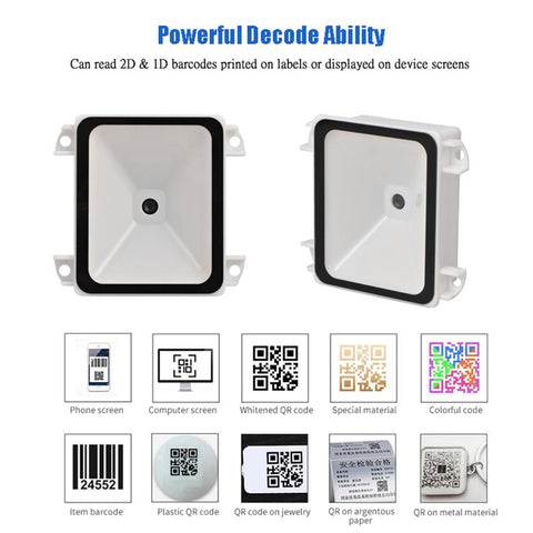 2D barcode scanner USB 2D barcode reader USB RS232 TTL interface Kiosk small fixed-Veeddydropshipping