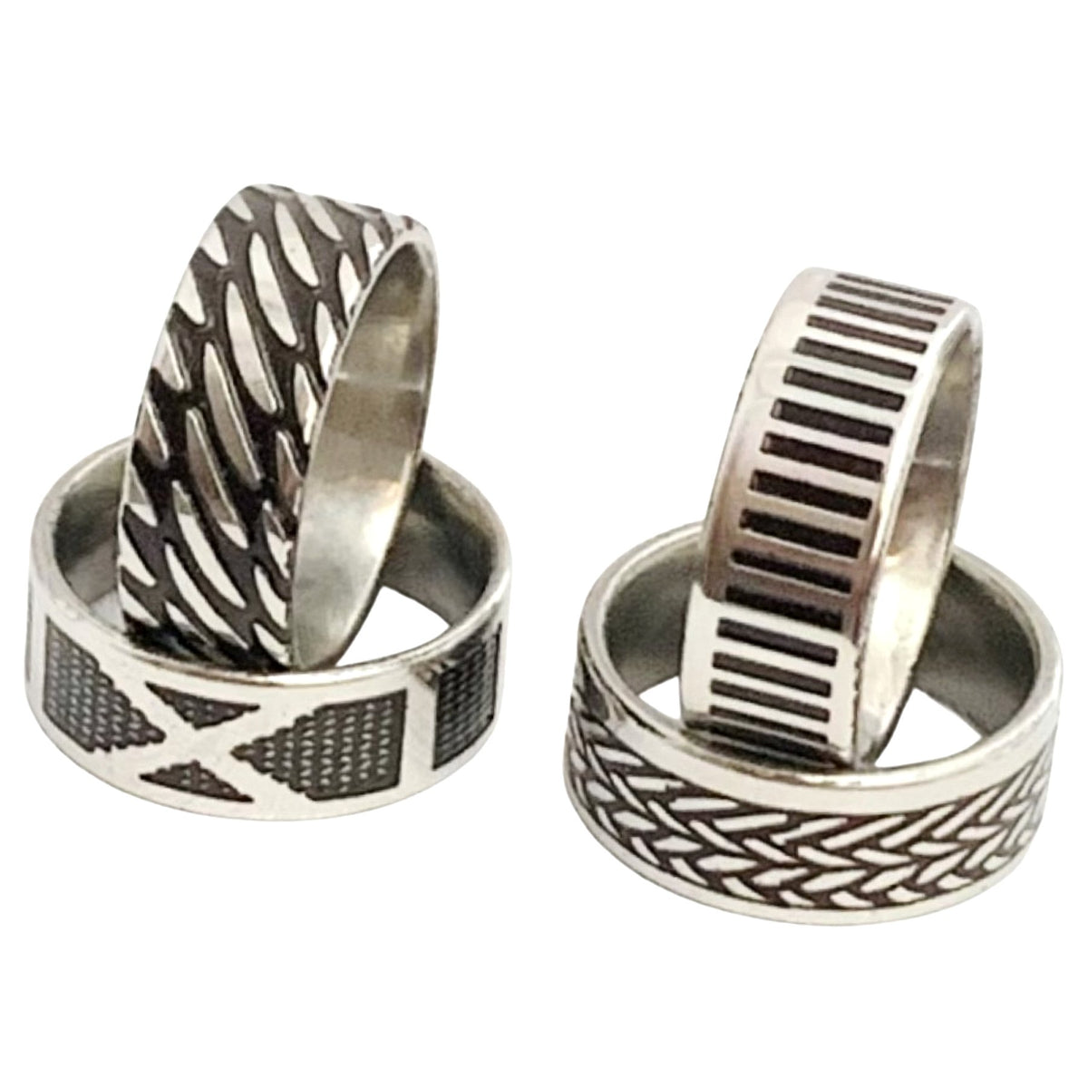Wholesale Classic Wedding Band Rings Stainless Steel Jewelry -JW00428-Veeddydropshipping