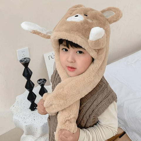 Khaki bear can wave hands can speak Children&#39;s funny hat-TB00453-Veeddydropshipping