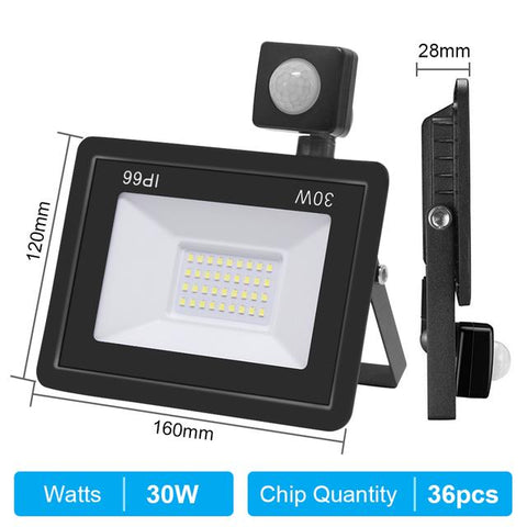 White LED Floodlight 220V 150W Motion Sensor Reflector Flood Light IP66-TI00863-Veeddydropshipping