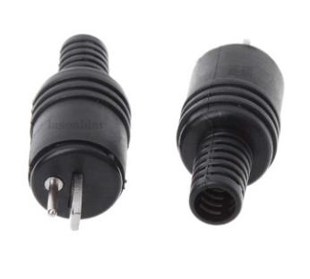 2pcs 2 Pin Black DIN Plug Speaker And HiFi Connector Screw Terminals -CE00035-Veeddydropshipping