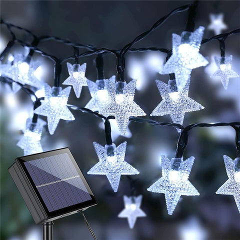 Outdoor Solar String Light 60 LED 8 Modes Crystal Ball/Star Lights-TI00815-Veeddydropshipping