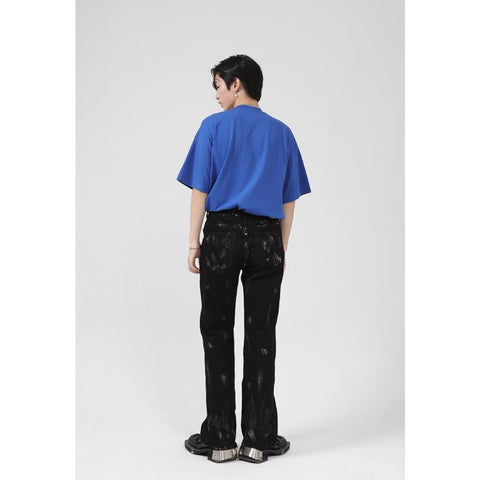 Splash Ink Sense of Design Recreational Blue Jeans-MF00524-Veeddydropshipping