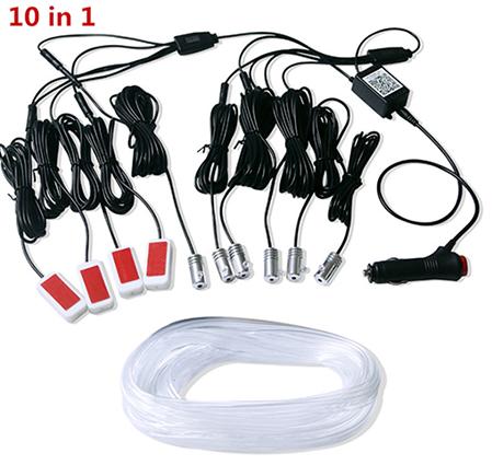 Universal 10 in 1 RGB LED 8M Car Interior Ambient Decor Fiber Optical-AM00035-Veeddydropshipping