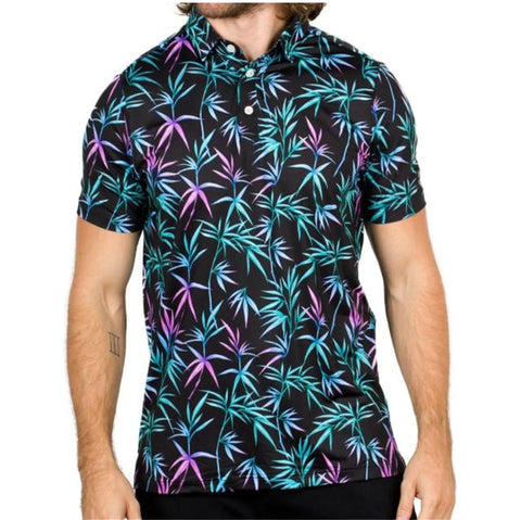 Sunday Swagger Island Coconut Tree Polo Shirt Golf Casual Versatile Short Sleeve Shirt -OS00773-Veeddydropshipping