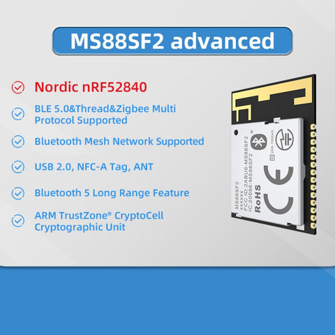Nordic nRF52840 Module nRF 52840 Mesh Modules Receiver MS88SF2 -CE00643-Veeddydropshipping