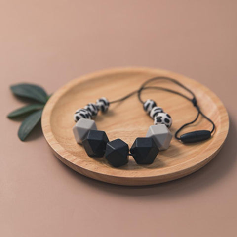 3 Colors Baby Silicone Teething Necklace With Wood PartHandmade-TB00806-Veeddydropshipping