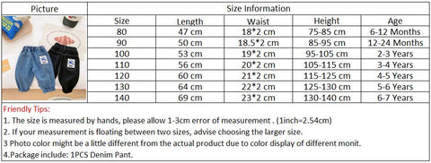 Toddler Kids Boy Jeans 2022 New Autumn Children Cartoon Pattern Loose-TB01263-Veeddydropshipping