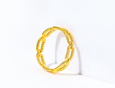 24k pure gold ringsreal  wedding  jewelry original  women rings-JW00116-Veeddydropshipping