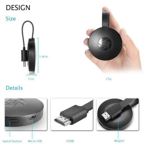 1080P G2 For MiraScreen Display Anycast HDMI-compatible Miracast TV -CE01078-Veeddydropshipping