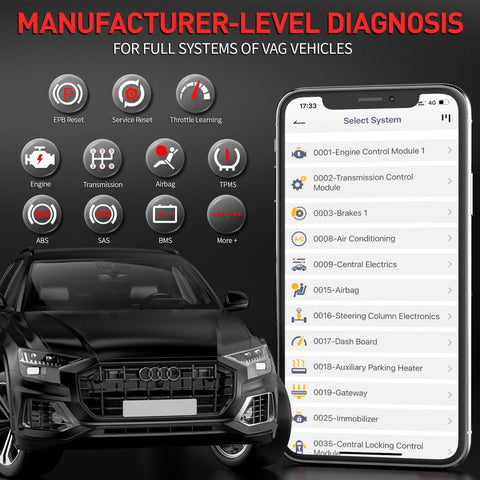 Ancel BD500 Bluetooth OBD2 Scanner Car Diagnostic Tools Full System-AM00309-Veeddydropshipping