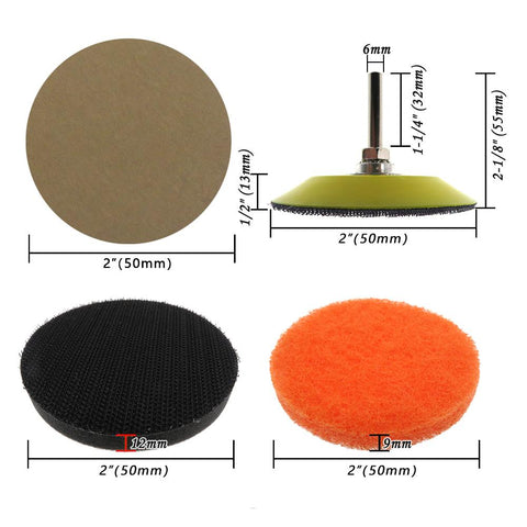 2 Inch 50MM Car Headlight Repair Set Polishing Wet/Dry Sandpaper Kit-AM00441-Veeddydropshipping
