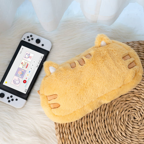 Girl Kawaii Cat Nintendo Switch Carrying Case Cartoon Plush Storage Bag -CE01471-Veeddydropshipping