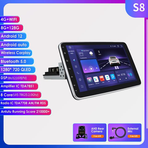 1din Android 12 Car radio Multimedia Video Player 10.1 Inch Universal-AM00659-Veeddydropshipping