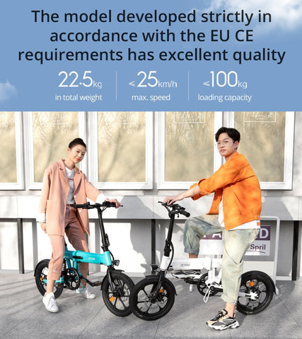 Folding Electric Bicycle 16 Inch 250W 36V 10Ah Foldable Adjustable 16Inch City Ebike -OS00947-Veeddydropshipping