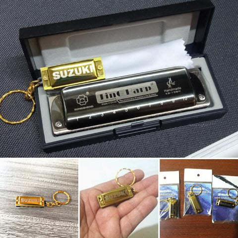 Harmonica Keychain Key of C Golden Woodwind-OS01533-Veeddydropshipping