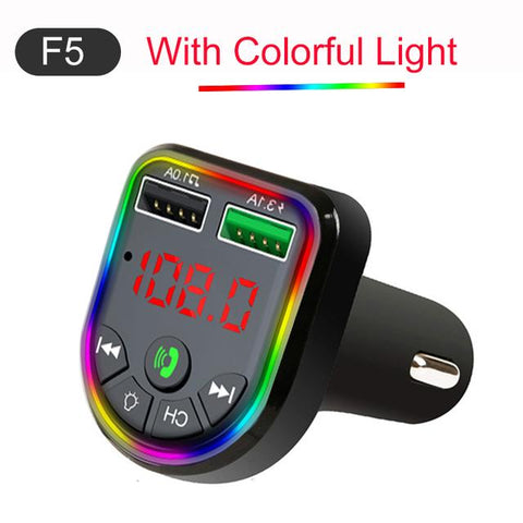 35W Bluetooth 5.0 USB Car Charger Atmosphere MP3 Player 3.1-PA01131-Veeddydropshipping
