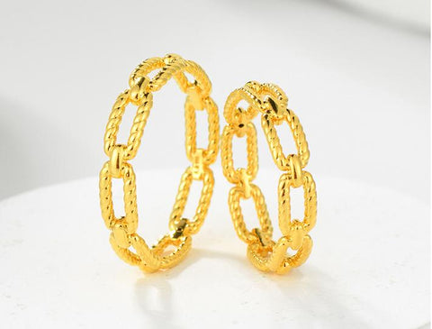 24k pure gold ringsreal  wedding  jewelry original  women rings-JW00116-Veeddydropshipping