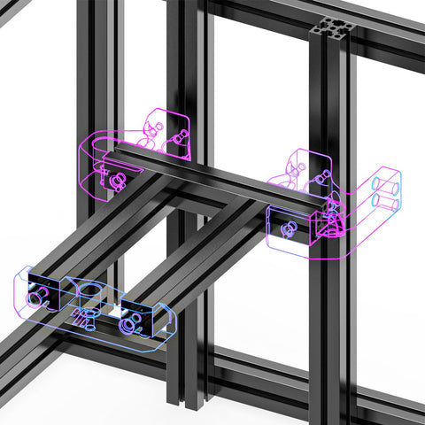 Upgrade 1515 aluminum extruded profile frame kit VORON 0.1 0.2 3D printer alloy frame bracket-Veeddydropshipping