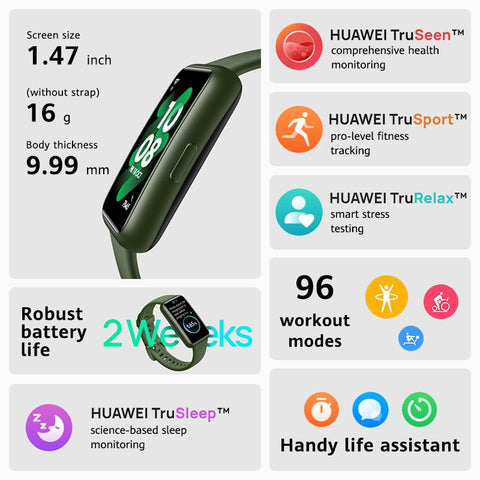 IN STOCK Original Huawei Band 7 Smart Band Blood Oxygen -CE00593-Veeddydropshipping