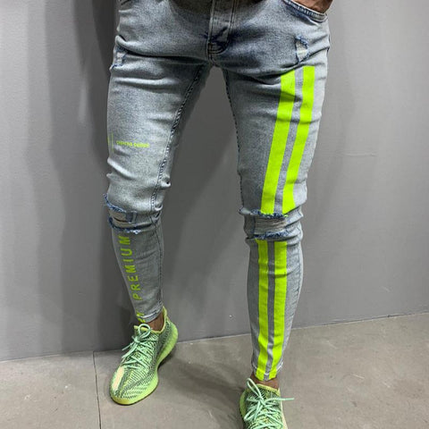 Street Hole Jeans Denim Cotton Workwear Side-MF00492-Veeddydropshipping