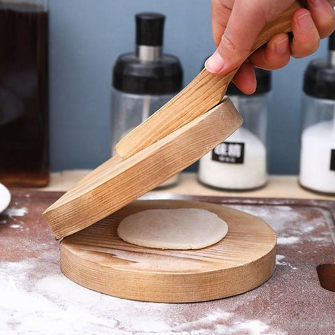 Solid Wood Dough Press Tool Dumpling Skin Presser-HA01190-Veeddydropshipping