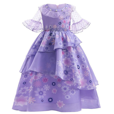 Disney Princess Dress 2023 Girl Mirabel Isabela Elsa Anna Costume Kid Birthday-TB00834-Veeddydropshipping