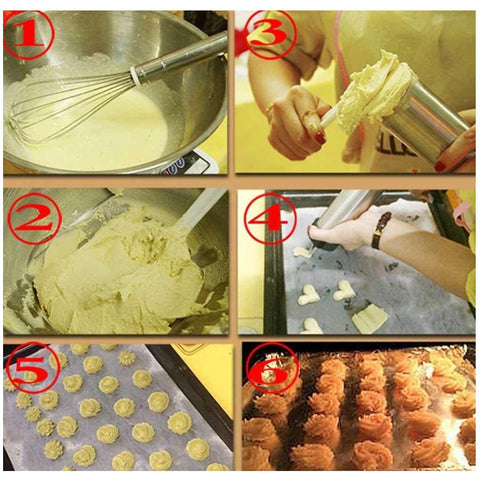 Stainless Steel Cookie Decorative Gun Biscuit-HA01200-Veeddydropshipping
